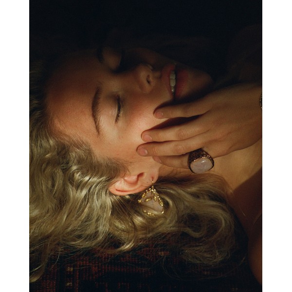 Aurelie Bidermann žiedas su kvarcu